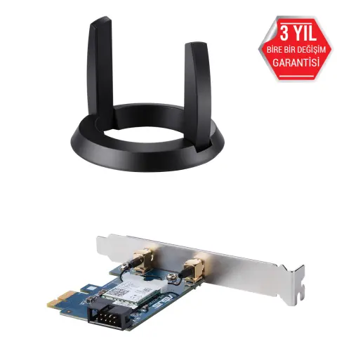 ASUS PCE-AX58BT AX3000 DualBand Wi-Fi 6 Bluetooth 5.0 PCI-E Adaptör