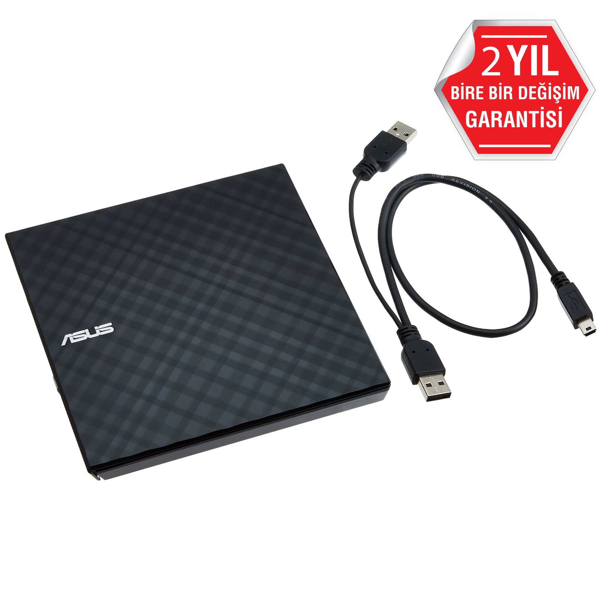 ASUS SDRW-08D2S-U Lite 8X USB 2.0 Siyah Harici Slim Dvd Yazıcı