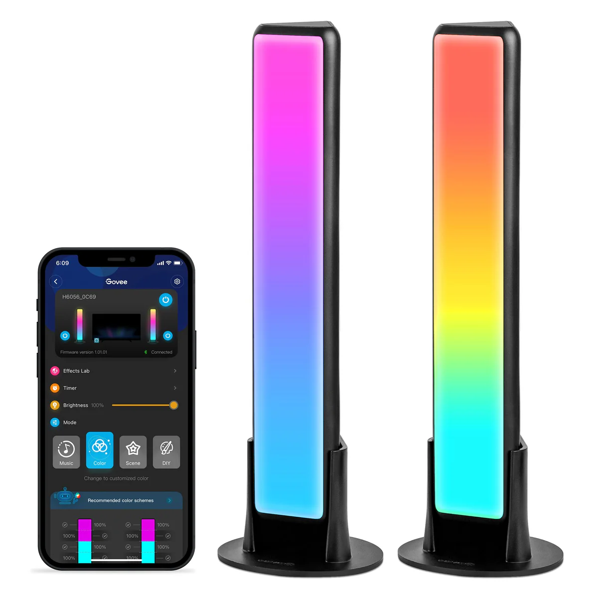 Govee RGBICWW WiFi + Bluetooth Flow Plus Dikey Aydınlatma 2`li - H6056