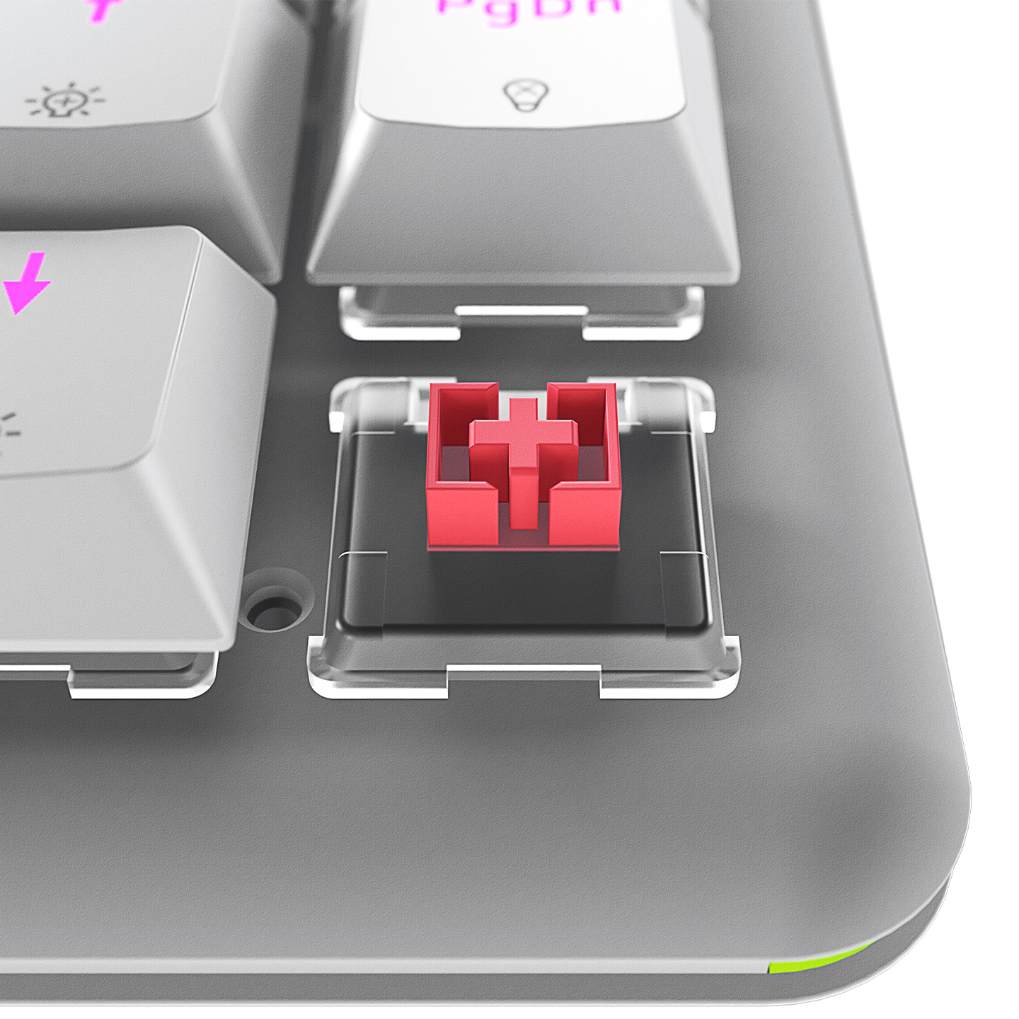 Rampage Rebel Beyaz Low Profile Red Switch Mekanik Gaming (Oyuncu) Klavye