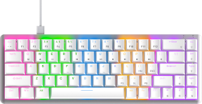 Rampage Rebel Beyaz Low Profile Blue Switch Mekanik Gaming (Oyuncu) Klavye