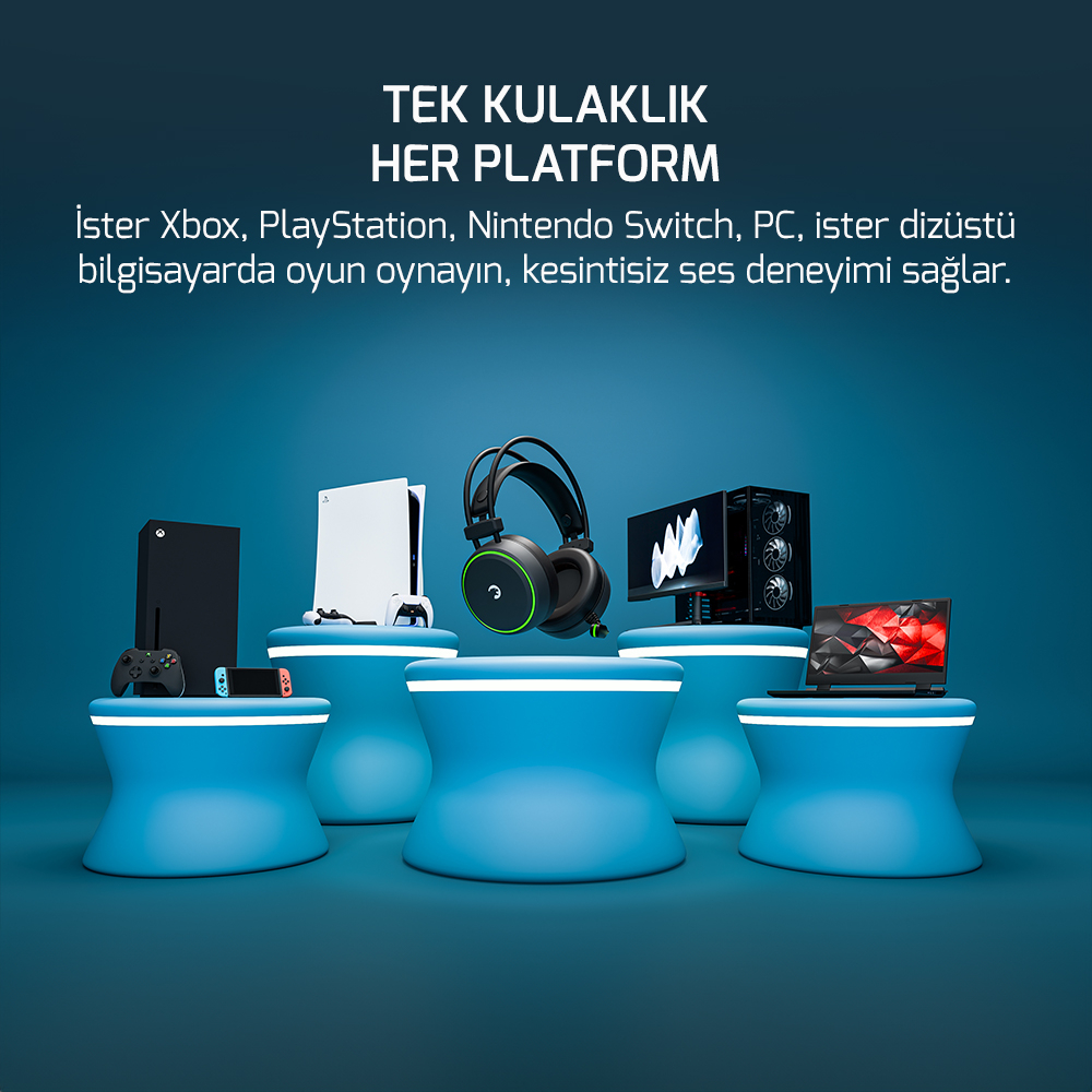 GamePower Jin X ENC 3.5mm Gaming Kulaklık (2*3.5mm Jak Dönüştürücü Kablo Hediyeli)
