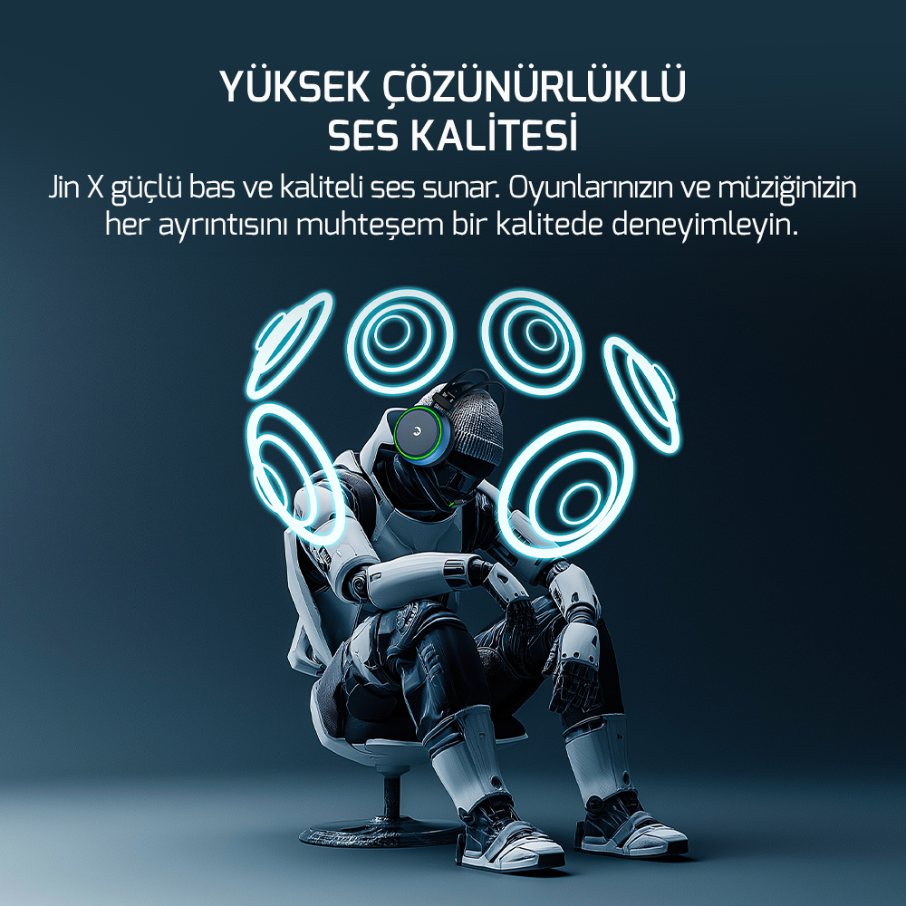 GamePower Jin X ENC 3.5mm Gaming Kulaklık (2*3.5mm Jak Dönüştürücü Kablo Hediyeli)