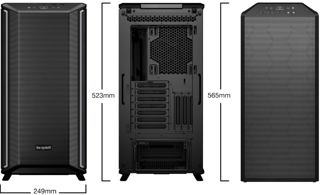 Be Quiet! Dark Base 701 BGW58 ARGB Siyah Gaming (Oyuncu) Kasası