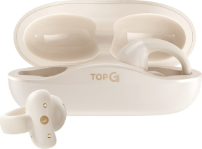 TopG Vox Q4 Ear Clip Bej Kulak İçi Bluetooth Kulaklık