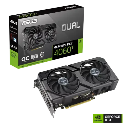 ASUS Dual GeForce RTX 4060 TI EVO OC 16GB DUAL-RTX4060TI-O16G-EVO GDDR6 128Bit DX12 DLSS 3 Gaming (Oyuncu) Ekran Kartı