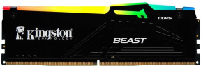 Kingston Beast KF556C36BBEA-8TR RGB 8GB (1x8) DDR5 5600Mhz CL36 Siyah Gaming RAM (Bellek)