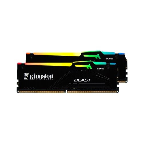 Kingston Beast KF556C36BBEAK2-16TR RGB 16GB (2x8) DDR5 5600Mhz CL36 Siyah Gaming RAM (Bellek)