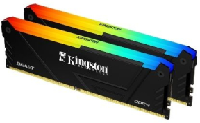 Kingston Beast RGB KF432C16BB2AK2/16TR 16GB (2x8) DDR4 3200Mhz CL16 Siyah Gaming RAM (Bellek)