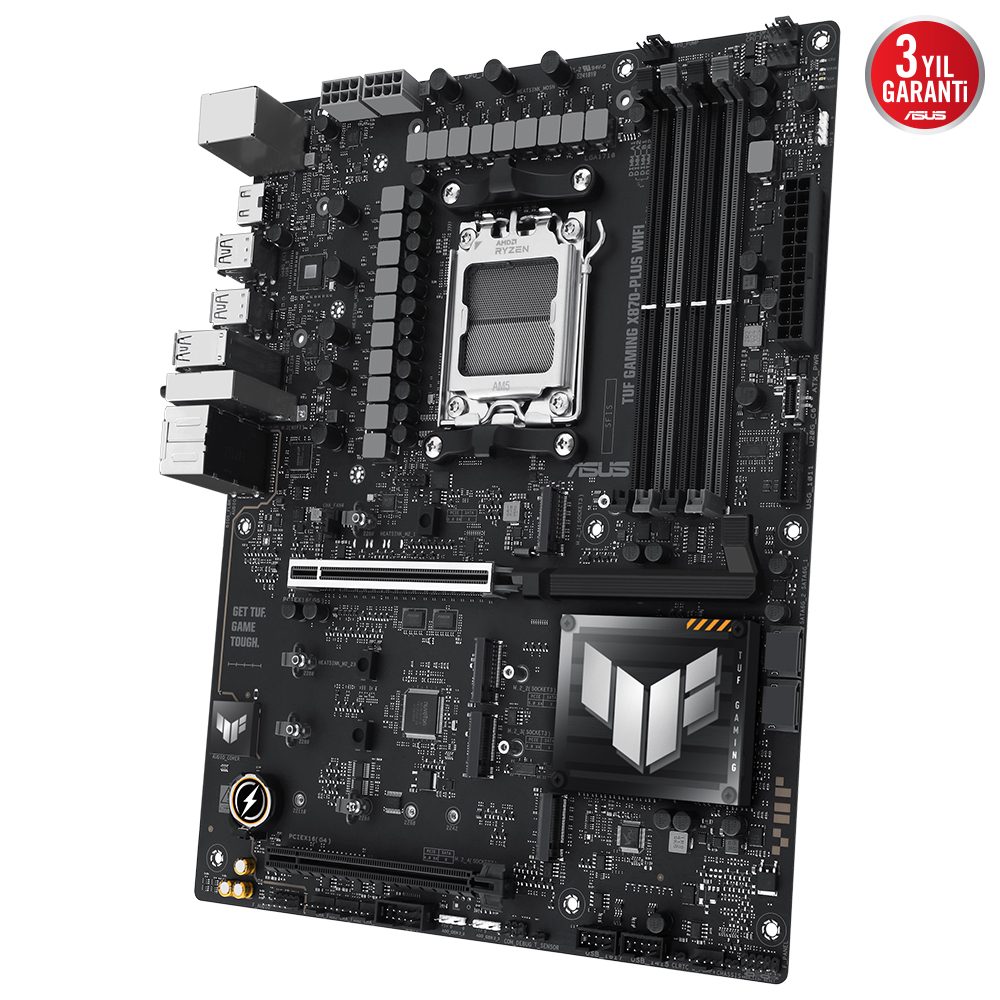ASUS TUF GAMING X870-PLUS WIFI AMD X870 Soket AM5 DDR5 8000+(OC)MHz ATX Gaming (Oyuncu) Anakart