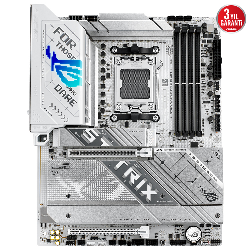 ASUS ROG STRIX X870-A GAMING WIFI AMD X870 Soket AM5 DDR5 8000+(OC)MHz ATX Gaming (Oyuncu) Anakart
