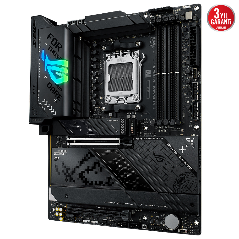 ASUS ROG STRIX X870-F GAMING WIFI AMD X870 Soket AM5 DDR5 8000+(OC)MHz ATX Gaming (Oyuncu) Anakart
