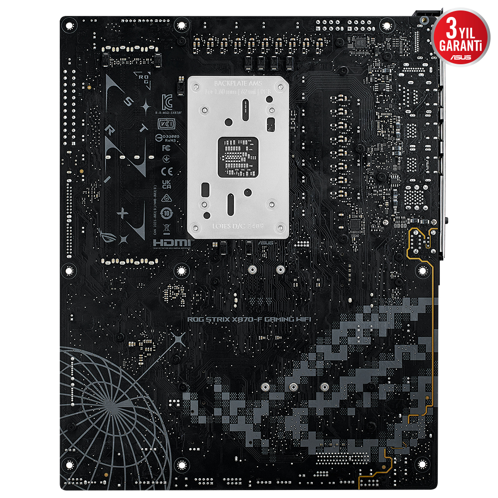 ASUS ROG STRIX X870-F GAMING WIFI AMD X870 Soket AM5 DDR5 8000+(OC)MHz ATX Gaming (Oyuncu) Anakart