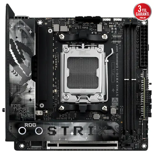 ASUS ROG STRIX X870-I GAMING WIFI AMD X870 Soket AM5 DDR5 8600+(OC)MHz Mini ITX Gaming (Oyuncu) Anakart