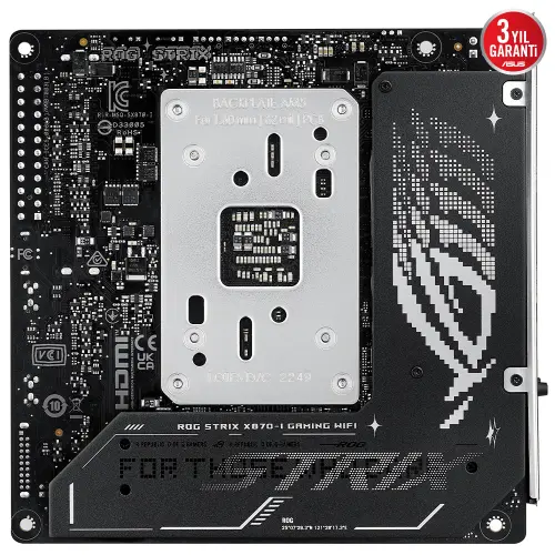 ASUS ROG STRIX X870-I GAMING WIFI AMD X870 Soket AM5 DDR5 8600+(OC)MHz Mini ITX Gaming (Oyuncu) Anakart
