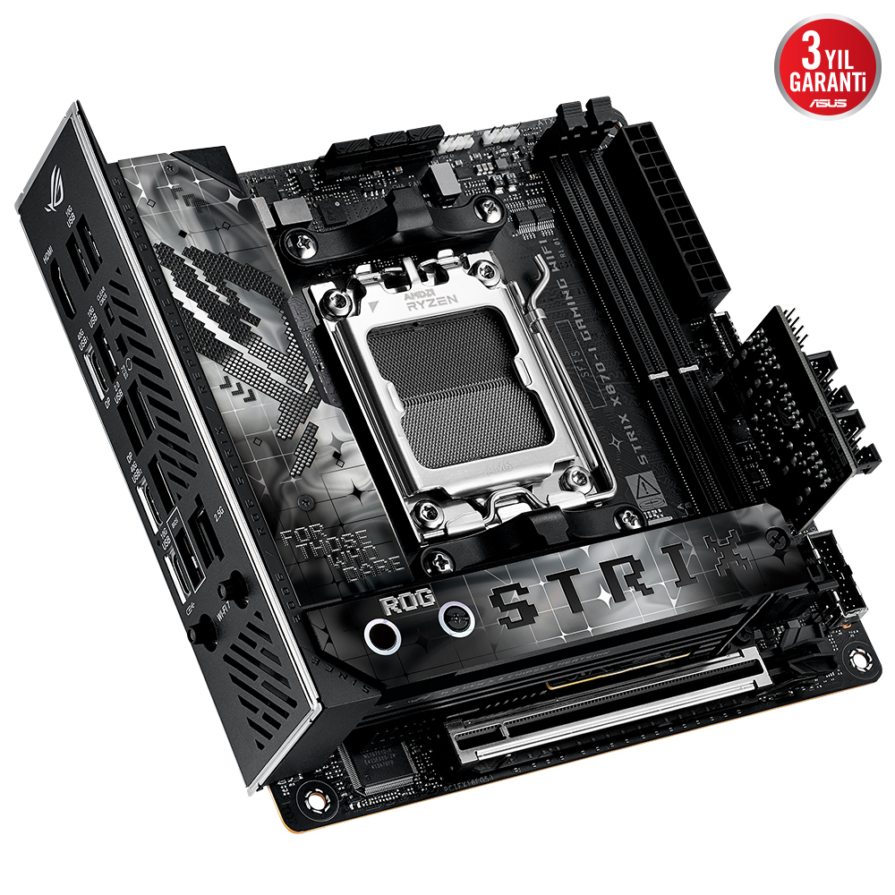 ASUS ROG STRIX X870-I GAMING WIFI AMD X870 Soket AM5 DDR5 8600+(OC)MHz Mini ITX Gaming (Oyuncu) Anakart