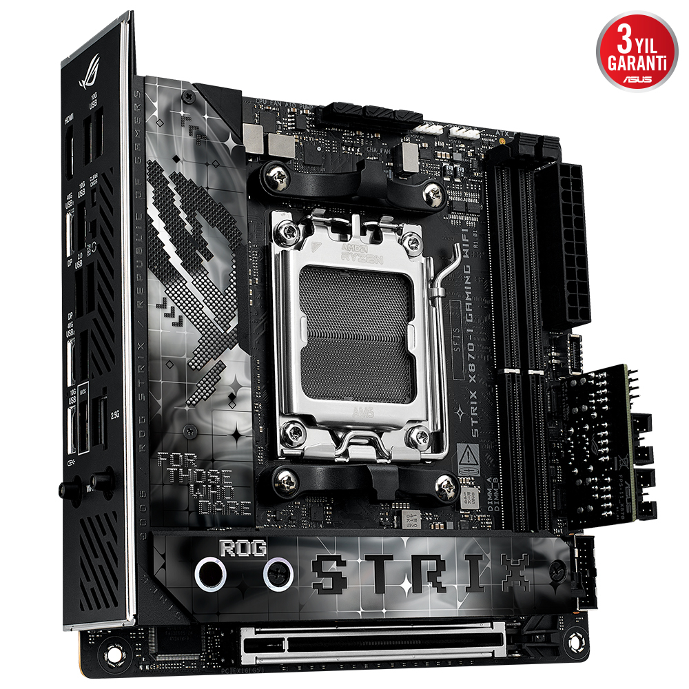 ASUS ROG STRIX X870-I GAMING WIFI AMD X870 Soket AM5 DDR5 8600+(OC)MHz Mini ITX Gaming (Oyuncu) Anakart
