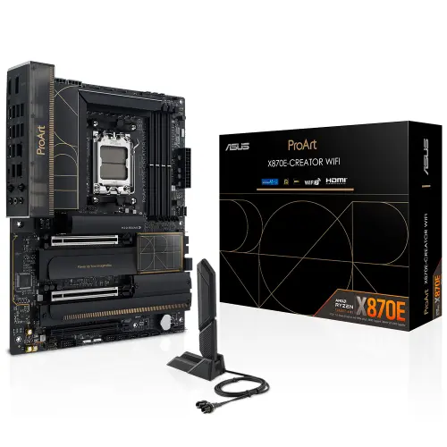 ASUS PROART X870E-CREATOR WIFI AMD X870E Soket AM5 DDR5 8000+(OC)MHz ATX Gaming (Oyuncu) Anakart