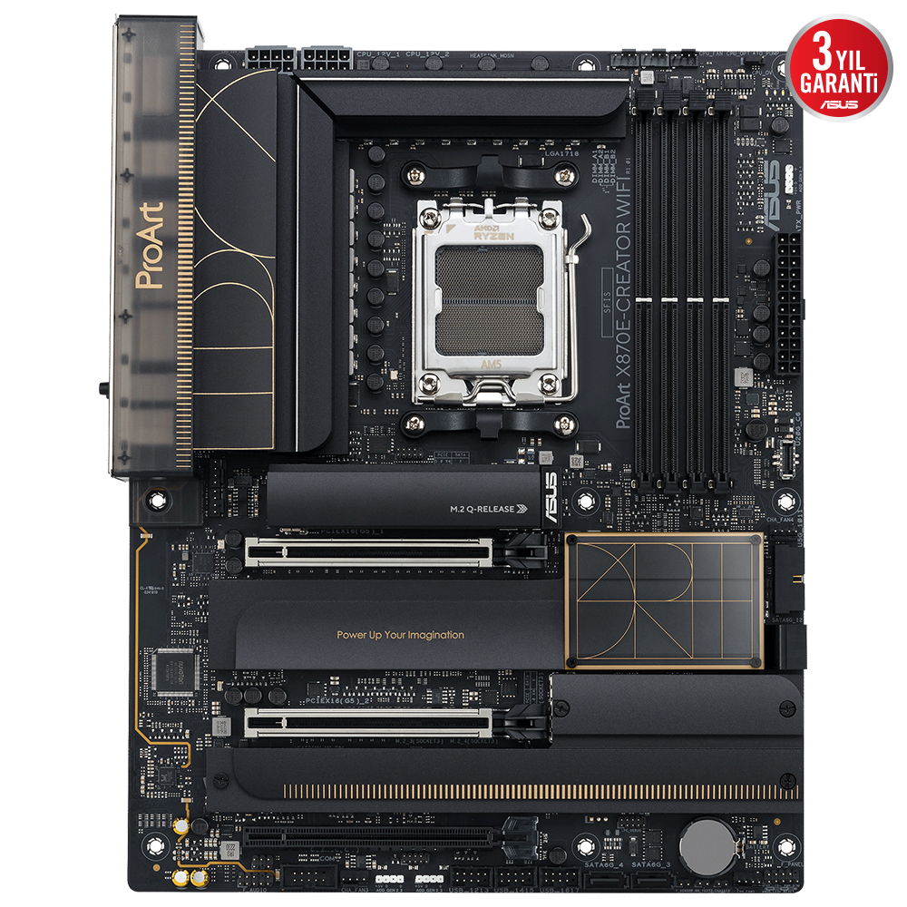 ASUS PROART X870E-CREATOR WIFI AMD X870E Soket AM5 DDR5 8000+(OC)MHz ATX Gaming (Oyuncu) Anakart