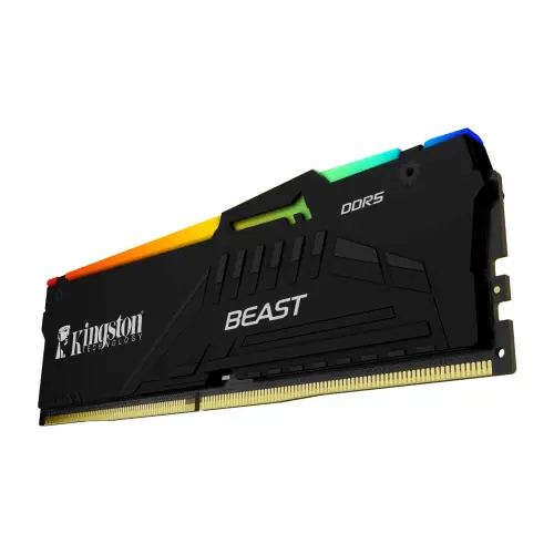Kingston Beast RGB  KF560C36BBEAK2-16TR 16GB (2x8) DDR5 6000Mhz CL36 Siyah Gaming RAM (Bellek)