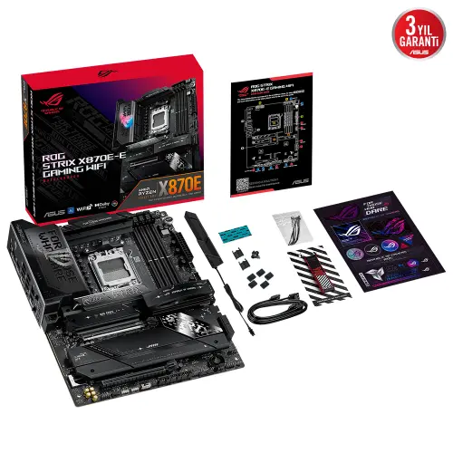 ASUS ROG STRIX X870E-E GAMING WIFI AMD X870E Soket AM5 DDR5 8400+(OC)MHz ATX Gaming (Oyuncu) Anakart