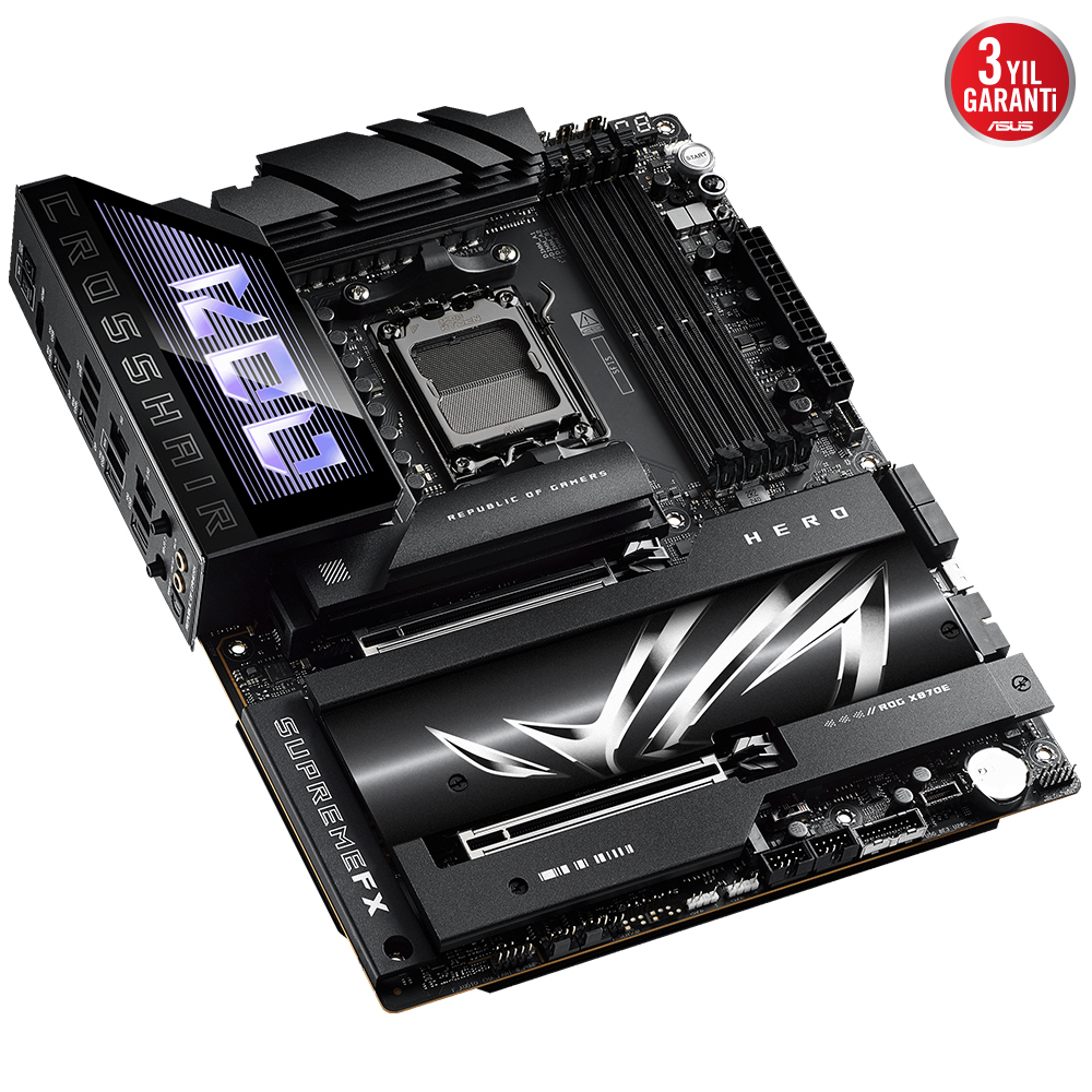 ASUS ROG CROSSHAIR X870E HERO AMD X870E Soket AM5 DDR5 8600+(OC)MHz ATX Gaming (Oyuncu) Anakart