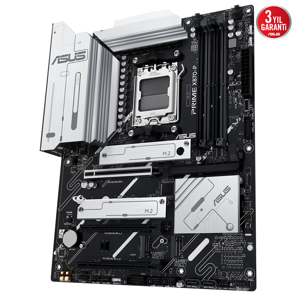 ASUS PRIME X870-P AMD X870 Soket AM5 DDR5 8000+(OC)MHz ATX Gaming (Oyuncu) Anakart