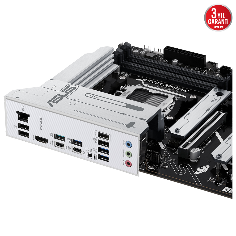 ASUS PRIME X870-P AMD X870 Soket AM5 DDR5 8000+(OC)MHz ATX Gaming (Oyuncu) Anakart