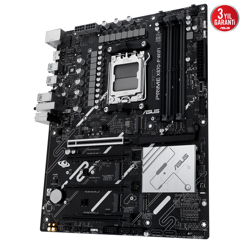 ASUS PRIME X870-P WIFI AMD X870 Soket AM5 DDR5 8000+(OC)MHz ATX Gaming (Oyuncu) Anakart