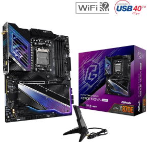 Asrock X870E Nova WiFi AMD X870E Soket AM5 DDR5 8200+(OC)MHz ATX Gaming (Oyuncu) Anakart