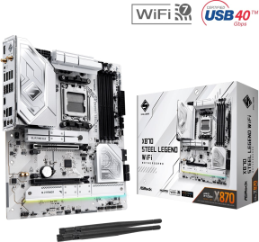 Asrock X870 Steel Legend WiFi AMD X870 Soket AM5 DDR5 8000+(OC)MHz ATX Gaming (Oyuncu) Anakart
