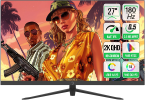 GamePower Sonic T80 27″ Flat Fast IPS 180HZ 0.5Ms QHD 2K Gaming Monitör (Sıfır Ölü Piksel Garantili)
