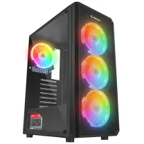 Rampage Helios Mesh 550W 80+ Bronze Siyah Temperli Cam 4x12cm Rainbow ATX Mid-Tower Gaming (Oyuncu) Kasası
