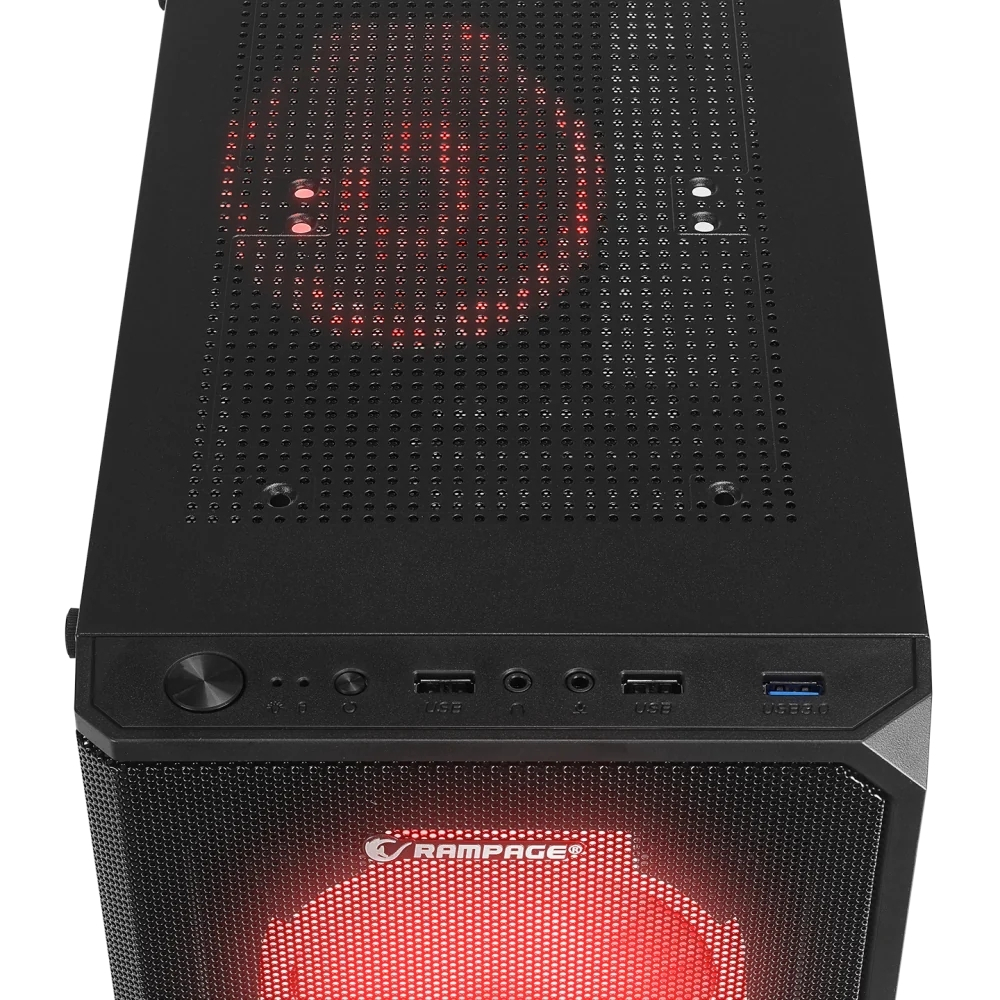 Rampage Helios Mesh 550W 80+ Bronze Siyah Temperli Cam 4x12cm Rainbow ATX Mid-Tower Gaming (Oyuncu) Kasası