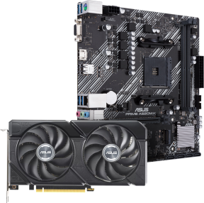 ASUS Dual GeForce RTX 4060 OC 8GB EVO Ekran Kartı + Asus Prime A520M-K AMD Soket AM4 DDR4 4600(OC)MHz Micro ATX Anakart Bundle