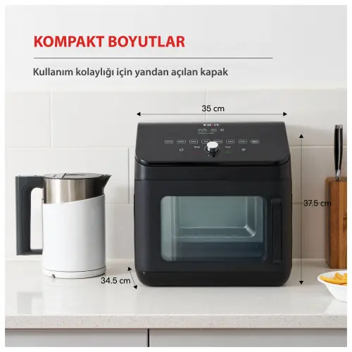 Instant Plus XL AirFryer, 13 Litre Sıcak Hava Fritözü, Kızartma, Izgara, Fırınlama, Tost Yapma, Isıtma ve Kurutma Airfryer Fırın