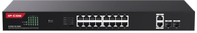 Ip-Com G1120P-16-250W 16 Port Gigabit 2XGB RJ45/SFP Uplink 230W POE Rackmount Switch