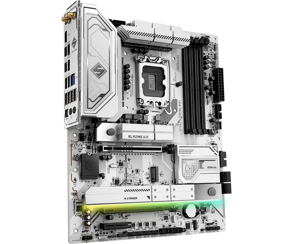 Asrock Z890 Steel Legend WiFi Intel LGA1851 Z890 DDR5 9066+MHz(OC) ATX Gaming (Oyuncu) Anakart