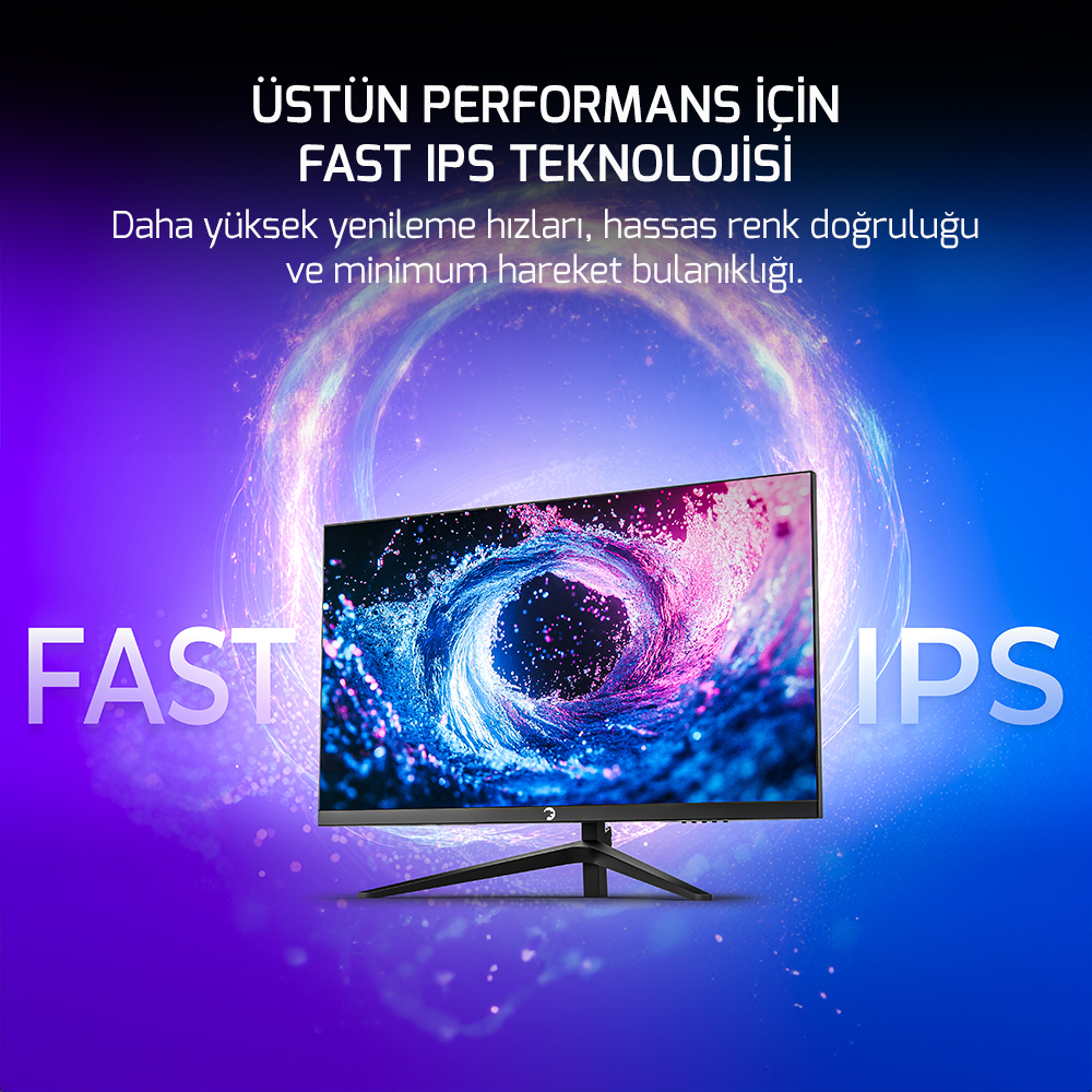 GamePower 27″ Sonic T80 Flat Fast IPS 180HZ 0.5Ms QHD 2K Gaming Monitör (Sıfır Ölü Piksel Garantili)