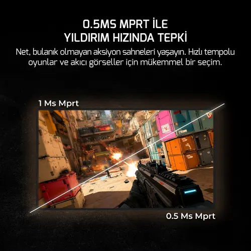 GamePower 27″ Sonic T80 Flat Fast IPS 180HZ 0.5Ms QHD 2K Gaming Monitör (Sıfır Ölü Piksel Garantili)
