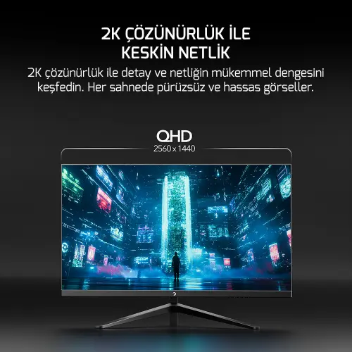 GamePower 27″ Sonic T80 Flat Fast IPS 180HZ 0.5Ms QHD 2K Gaming Monitör (Sıfır Ölü Piksel Garantili)
