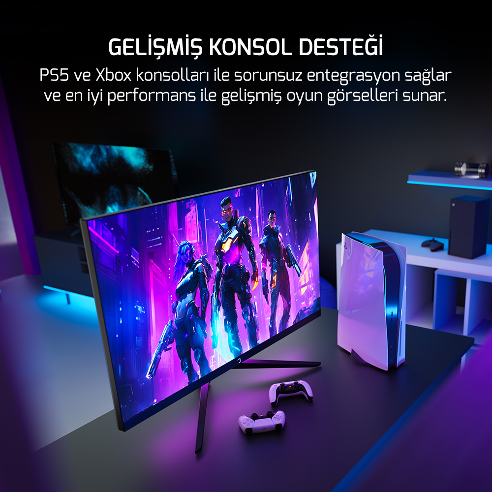 GamePower 27″ Sonic T80 Flat Fast IPS 180HZ 0.5Ms QHD 2K Gaming Monitör (Sıfır Ölü Piksel Garantili)