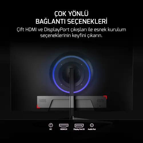 GamePower 27″ Sonic T80 Flat Fast IPS 180HZ 0.5Ms QHD 2K Gaming Monitör (Sıfır Ölü Piksel Garantili)