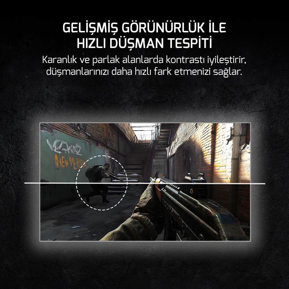 GamePower 27″ Sonic T80 Flat Fast IPS 180HZ 0.5Ms QHD 2K Gaming Monitör (Sıfır Ölü Piksel Garantili)