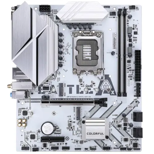 COLORFUL BATTLE-AX B760M-G Beyaz WIFI DDR5 7600MHz mATX Gaming (Oyuncu) Anakart