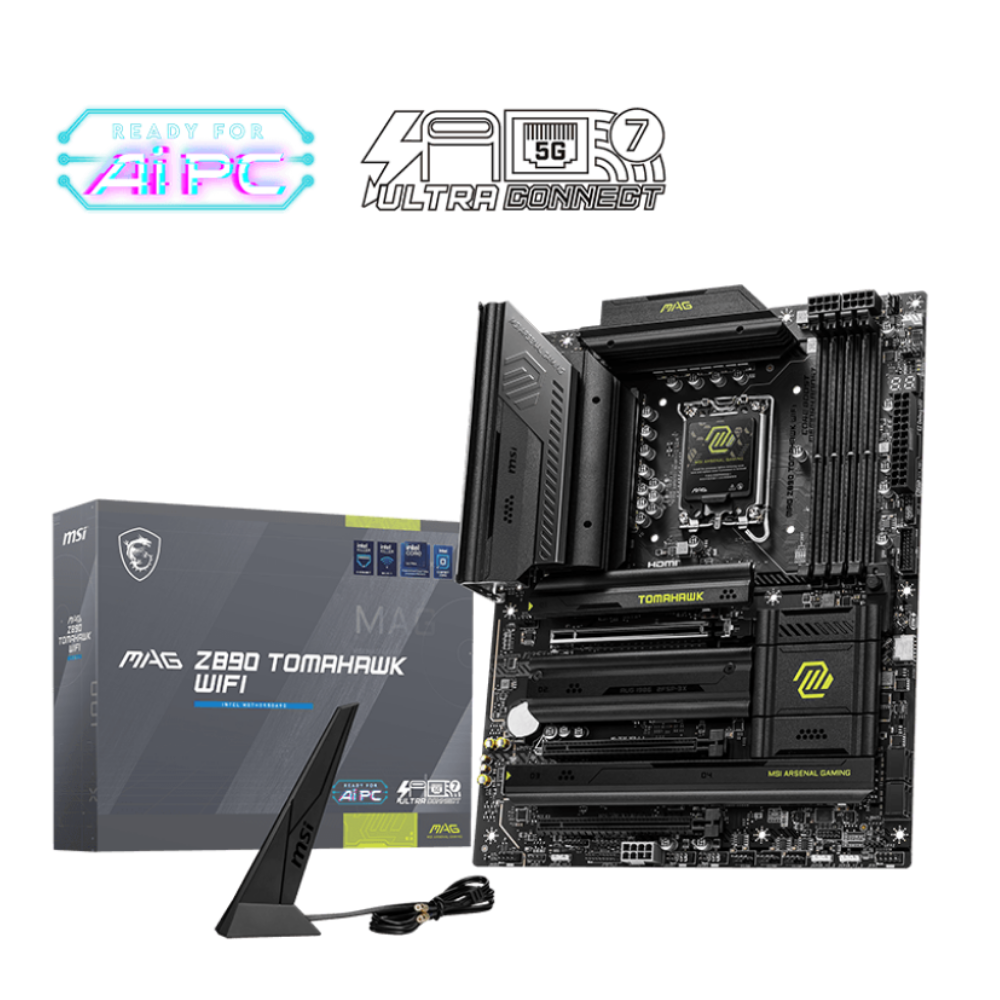 MSI MAG Z890 Tomahawk WIFI DDR5 Intel Z890 Soket 1851 9200(OC)MHz  ATX Gaming (Oyuncu) Anakart