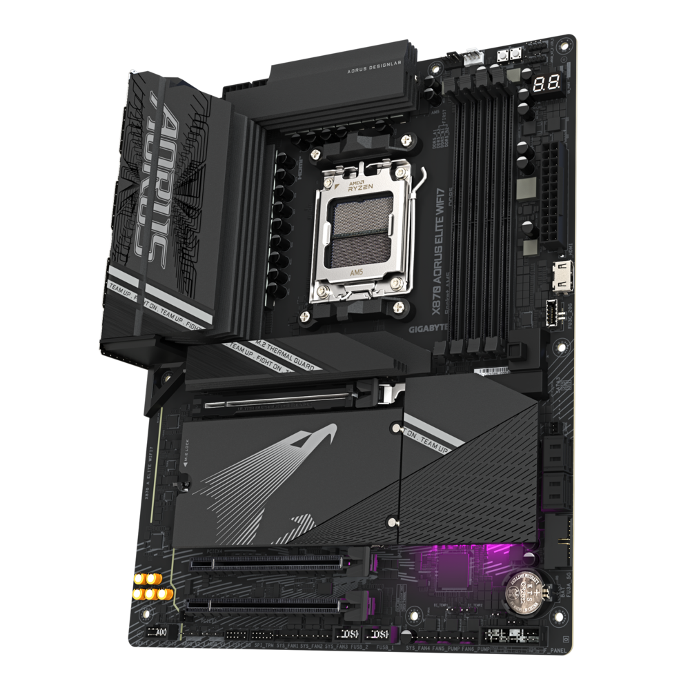 Gigabyte X870 AORUS ELITE WIFI7 Soket AM5 DDR5 8200(OC) ATX Gaming (Oyuncu) Anakart