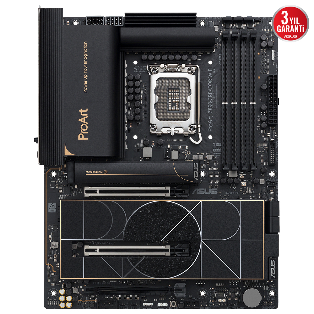 ASUS PROART Z890-CREATOR WIFI Intel LGA1851 Z890 DDR5 9066+MHz(OC) ATX Gaming (Oyuncu) Anakart