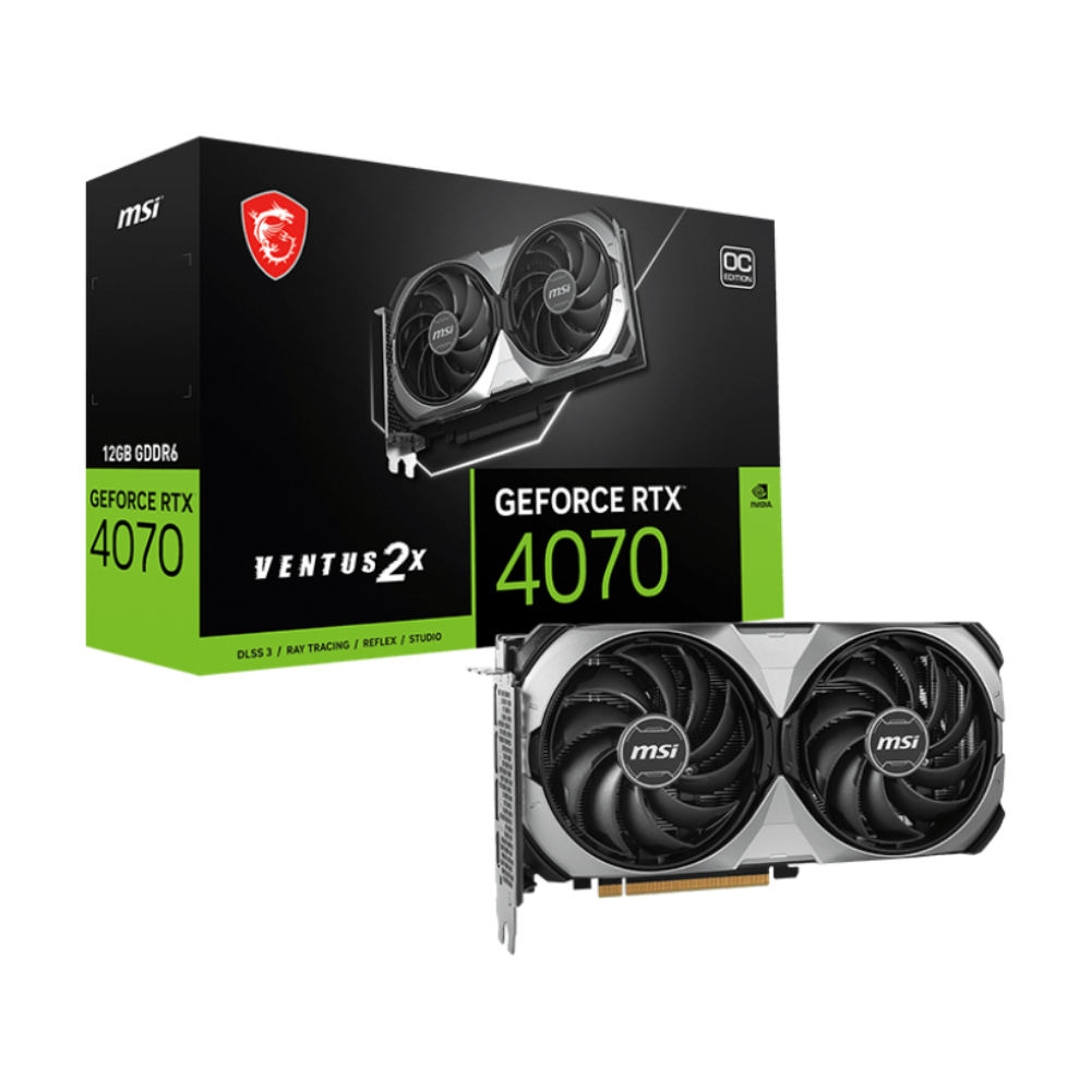 MSI GeForce RTX 4070 VENTUS 12G 2X E1 OC GDDR6X 192BIT DX12 DLSS 3 Gaming (Oyuncu) Ekran Kartı