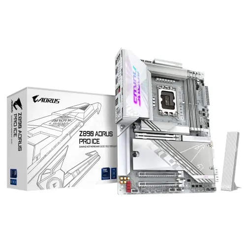 Gigabyte Z890 AORUS PRO ICE Soket 1851 DDR5 9500(OC) MHz ATX Gaming (Oyuncu) Anakart